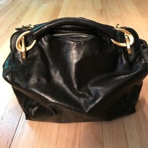 Elie Tahari black leather bag